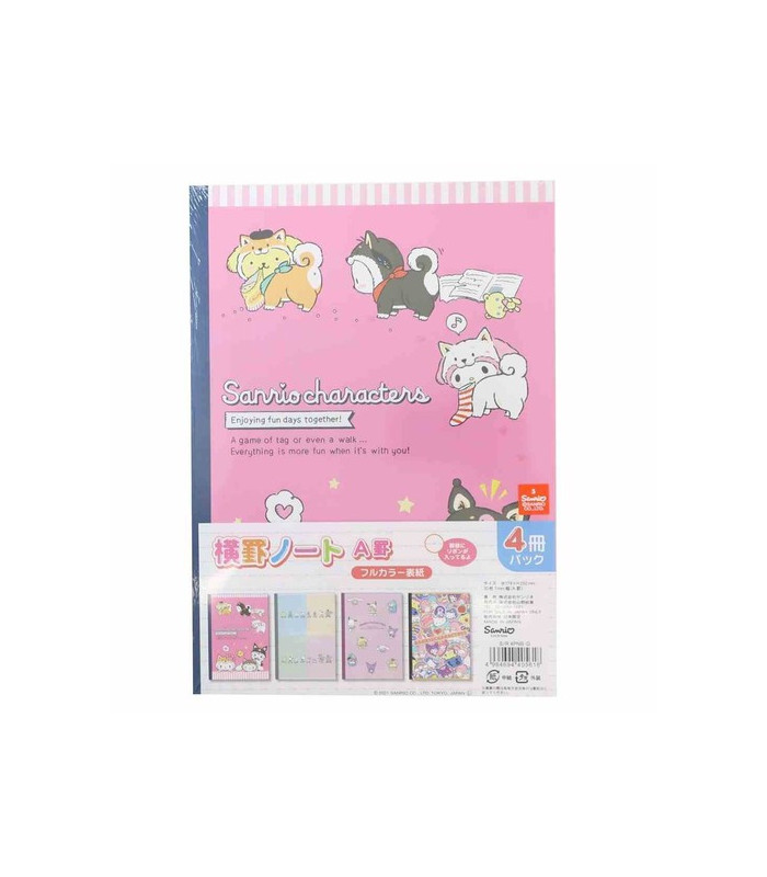 Assorted Characters Ruled Notebook 4P