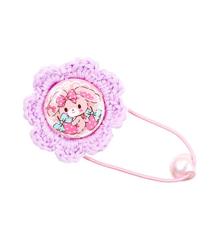 Bonbon Ribbon Ponytail Holder: Flower