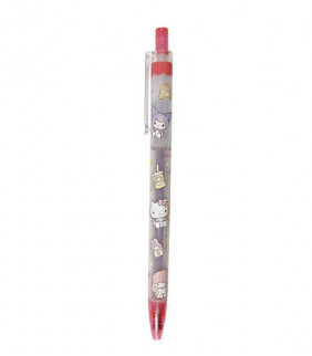 Assorted Characters Knock Type Gel Pen Red