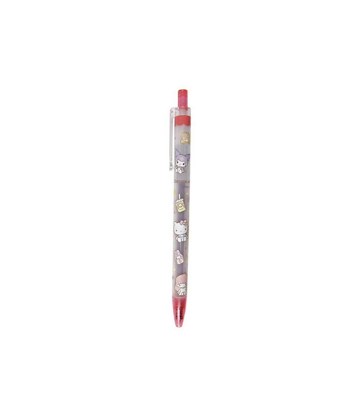 Assorted Characters Knock Type Gel Pen Red