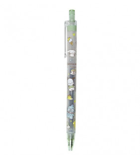 Assorted Characters Knock Type Gel Pen Green