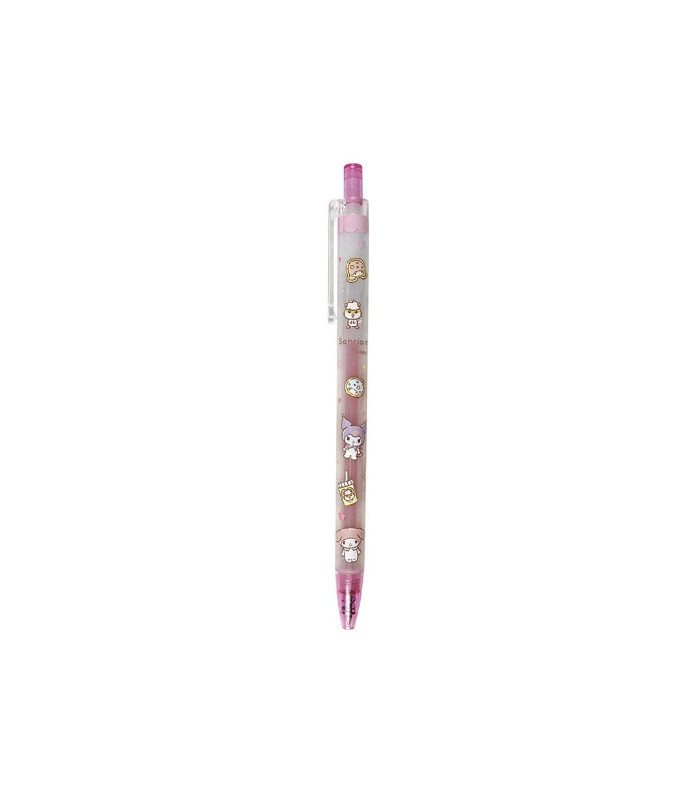 Assorted Characters Knock Type Gel Pen Pink