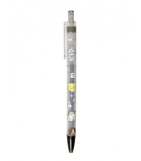 Assorted Characters Knock Type Gel Pen Black