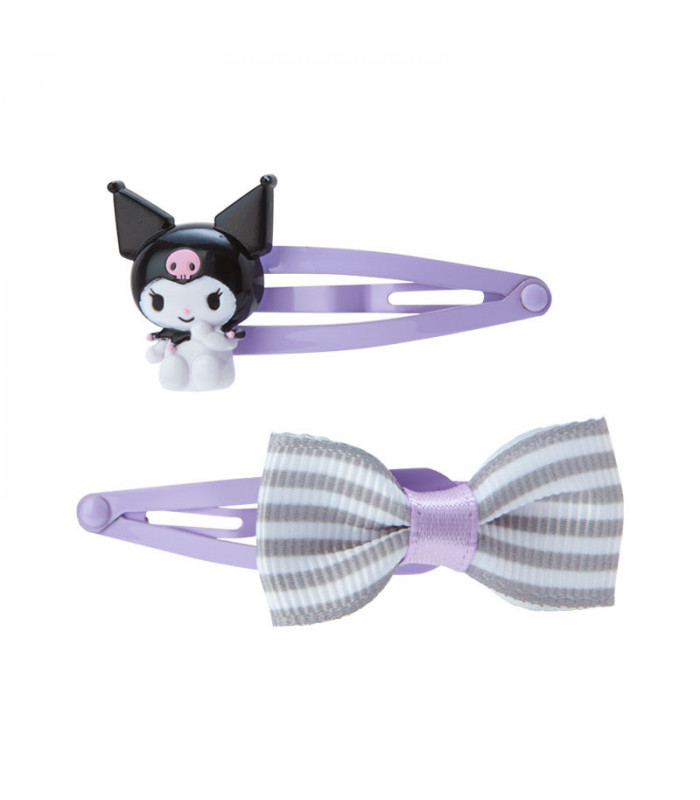 Kuromi Hair Clips: Stripe
