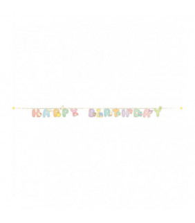 Assorted Characters Happy Birthday Decoration Banner Card :