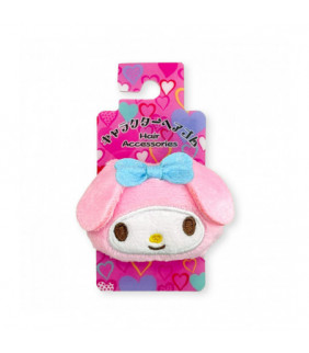 My Melody Plush Face Mascot Ponytail Holder Pink