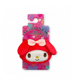 My Melody Plush Face Mascot Ponytail Holder Red