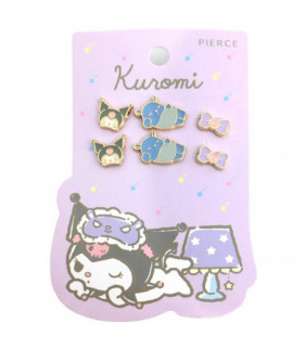Kuromi Pierced Earrings 6Pc Set