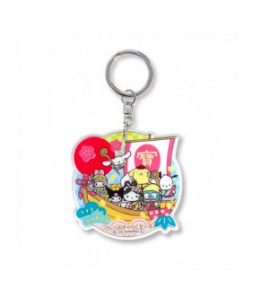 Assorted Characters Acrylic Key Holder Seven Lucky Gods