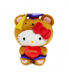 Hello Kitty 10 in Plush Brown Bear Graduation