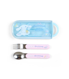 Cinnamoroll Spoon & Fork Set in Travel Case :