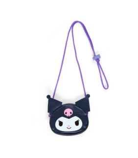 Kuromi Face Coin Purse With Rope: Face