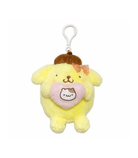 Pompompurin Clip On Mascot Plush Heart