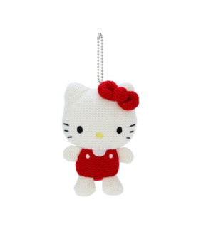 Hello Kitty Amigurumi-Style Knitted Plush Mascot Holder