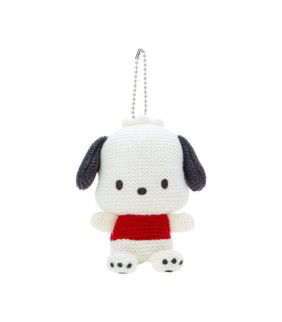 Pochacco Amigurumi-Style Knitted Plush Mascot Holder