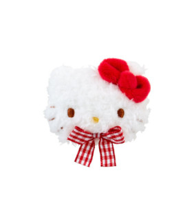 Hello Kitty Face-Shaped Fluffy Hair Clip