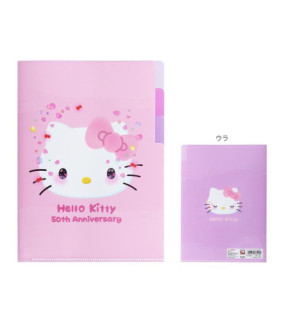 Hello Kitty A5 Clear File With 3Pk 50th