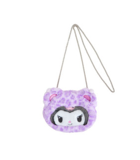 Kuromi Face Shape Plush 2Way Pochette Bag : Gal Bear