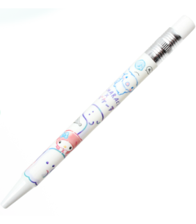 Sanrio Characters x Obakenu Mini Mechanical Pencil with Eraser White