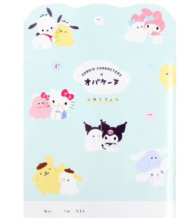 Sanrio Characters Sanrio × Obakenu B5 Plain Notebook Blue