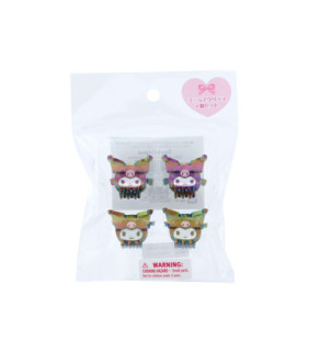 Kuromi Mini Hair Claw Clip Set Of 4 : Aurora
