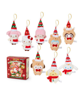 Assorted Characters Secret Mascot Brooch Christmas 3-Inch Plush Doll