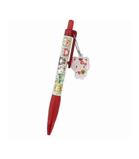 Maneki Neko Ballpoint Pen with Acrylic Keyring KT