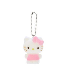 Hello Kitty Flocked Keychain Mascot
