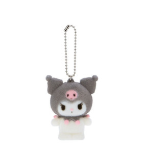 Kuromi Flocked Keychain Mascot