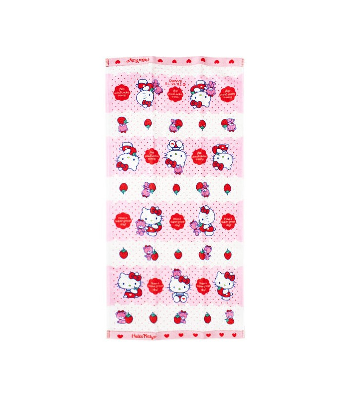 Hello Kitty Face Towel: Strawberry