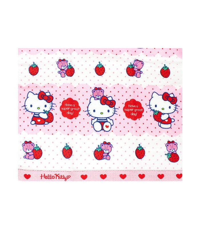 Hello Kitty Face Towel: Strawberry