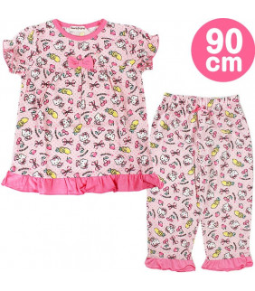 Hello Kitty Half-Slvd Pajamas:  90 Frt