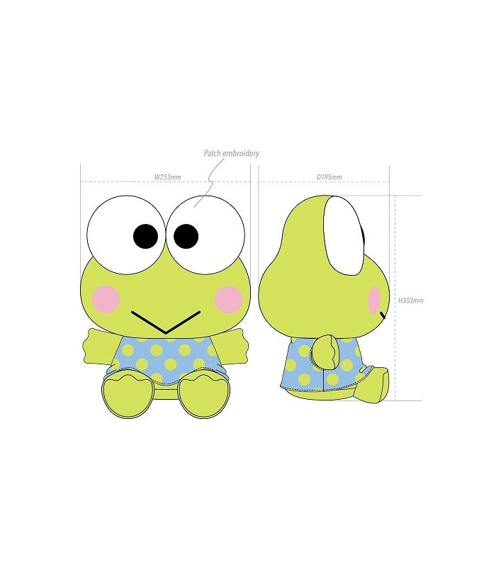 Keroppi Plush 12-inch Dot