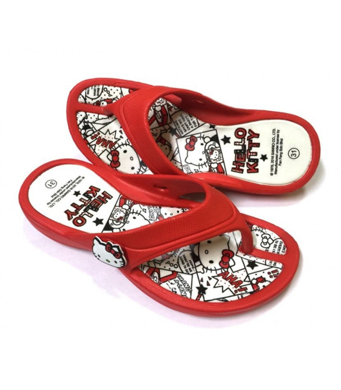 Hello Kitty Flip Flops Red