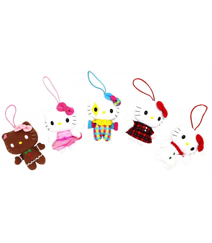 Hello Kitty Mascot Plush Christmas Ornament Ast. 4-Inch