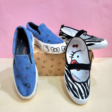 Hello Kitty shoes and flip flops at the Kitty Shop